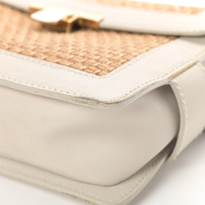 Lanvin Straw Shoulder Bag Beige 8 of 15