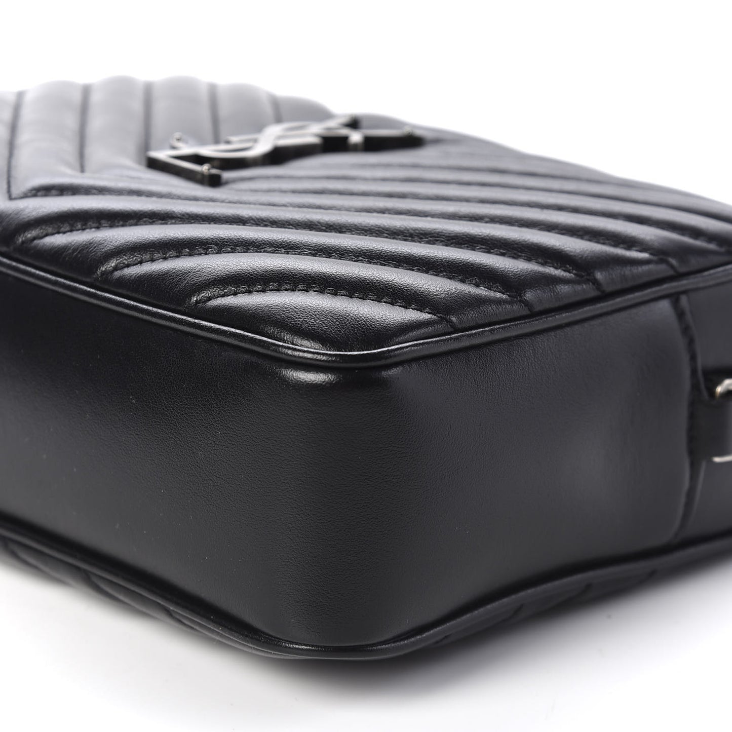 Calfskin Matelasse Monogram Lou Camera Bag Black