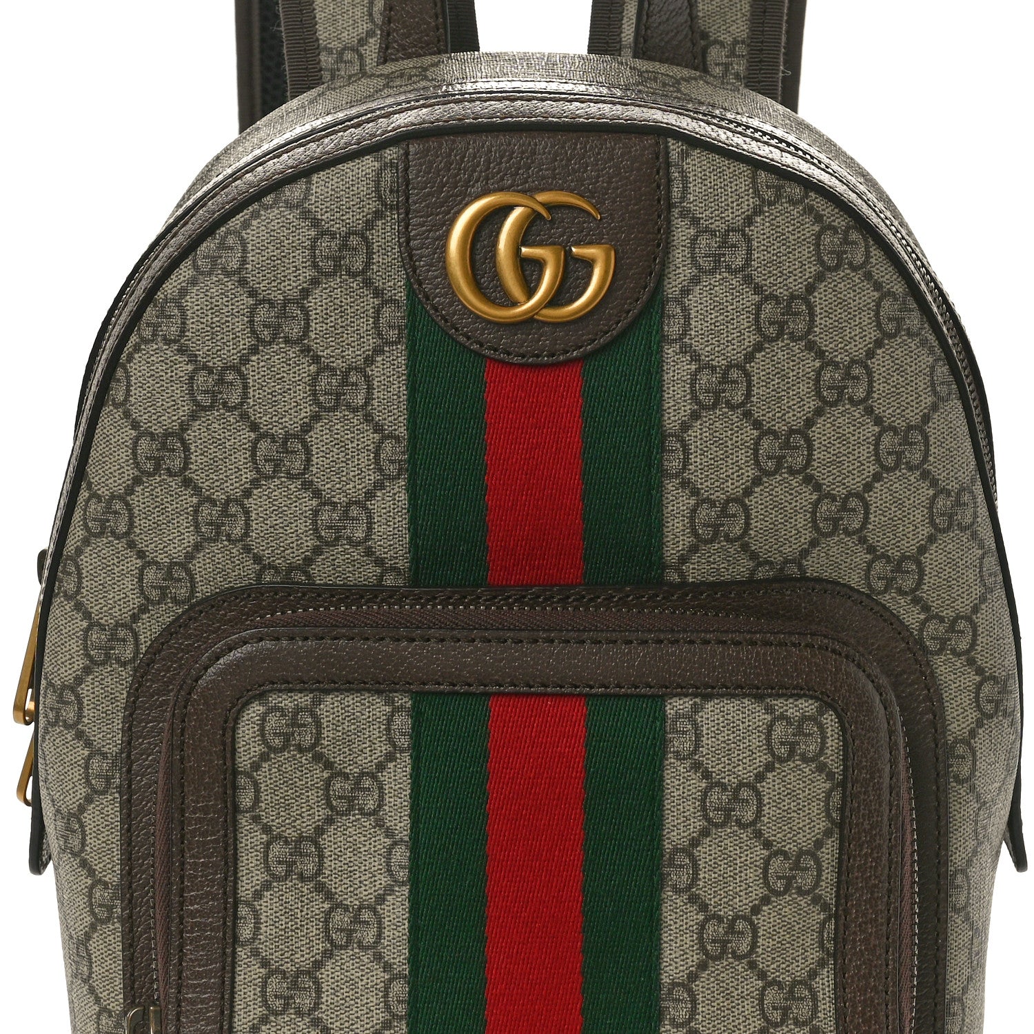 Gucci GG Supreme Monogram Calfskin Web Small Ophidia Day Backpack Beige Ebony New Acero 8 of 10