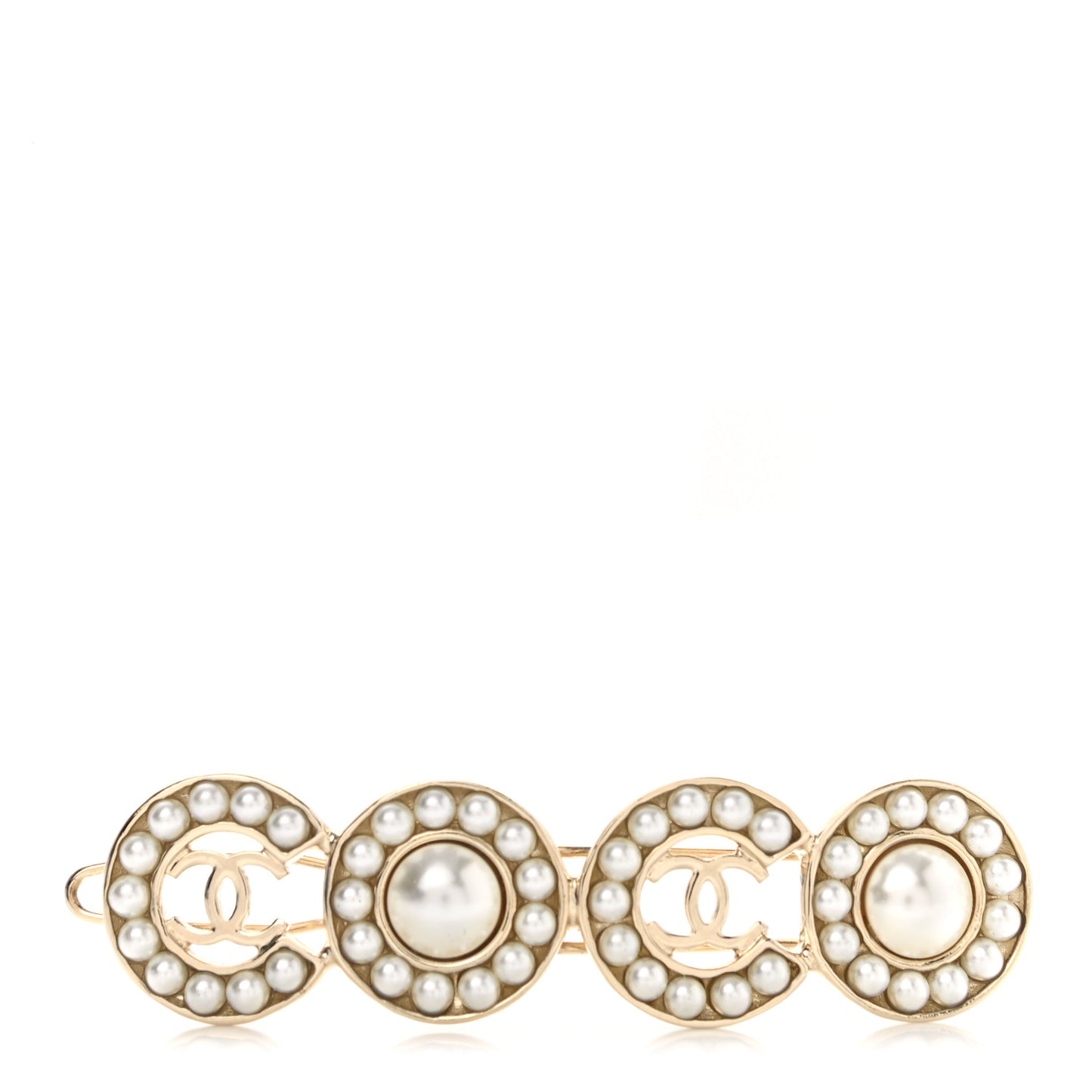 Pearl Coco Hair Clip Barrette Gold