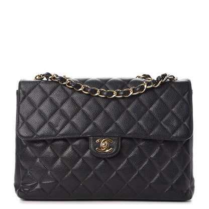 Chanel Caviar Quilted Jumbo Single Flap Black 1 of 12
