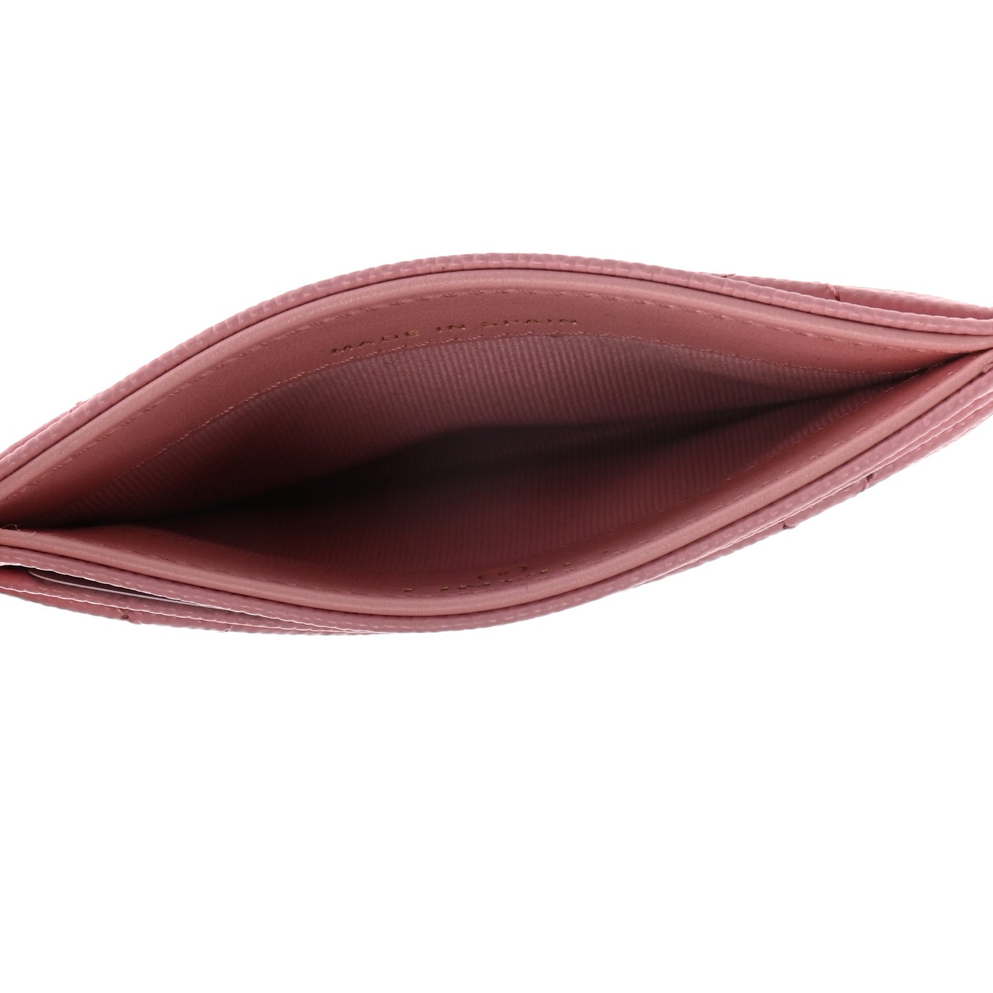 Caviar Quilted Card Holder Pink