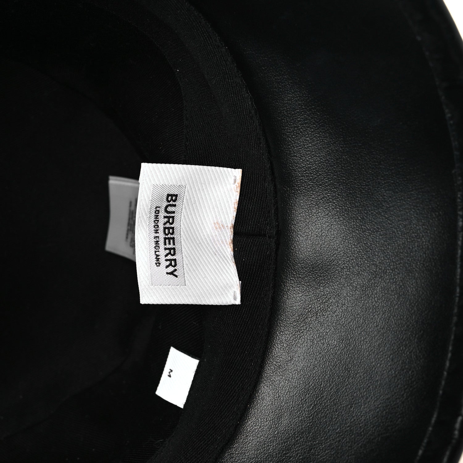 Burberry Calfskin Woven Check Bucket Hat M Archive Beige 9 of 9