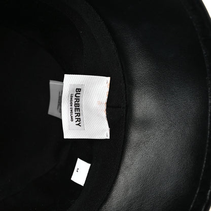 Burberry Calfskin Woven Check Bucket Hat M Archive Beige 9 of 9