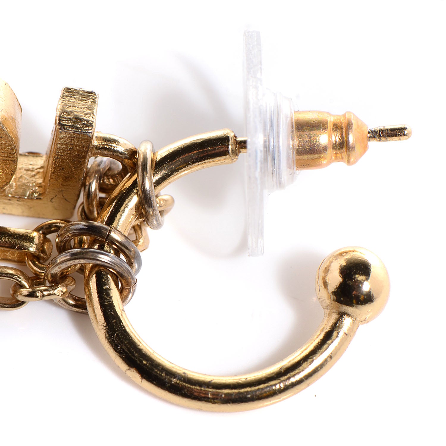 Chanel Pearl N°5 CC Drop Earrings Gold 3 of 4