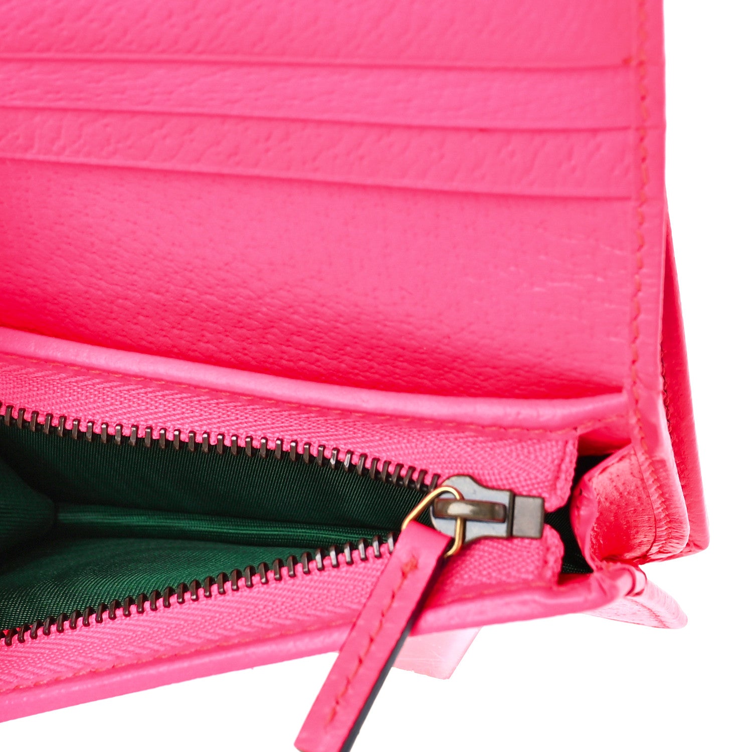 Gucci Calfskin Flora Print Zumi Card Case Fuxia Fluo 5 of 8