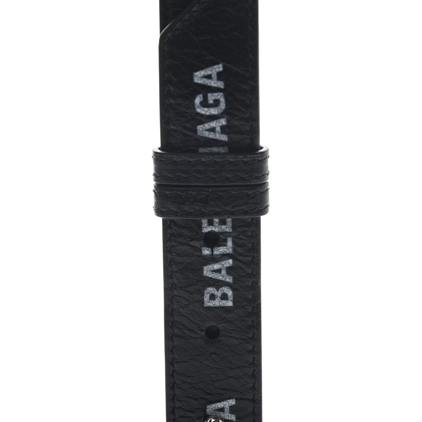 Agneau Classic Hardware Logo Shoulder Strap Black