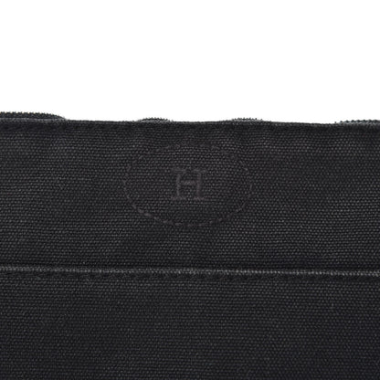 Hermes Cotton Canvas Mini Bolide Travel Cosmetic Pouch Black 7 of 10