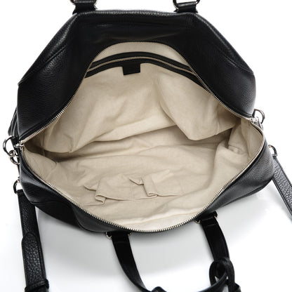 Gucci Pebbled Calfskin Soho Carry On Duffle Black 5 of 7