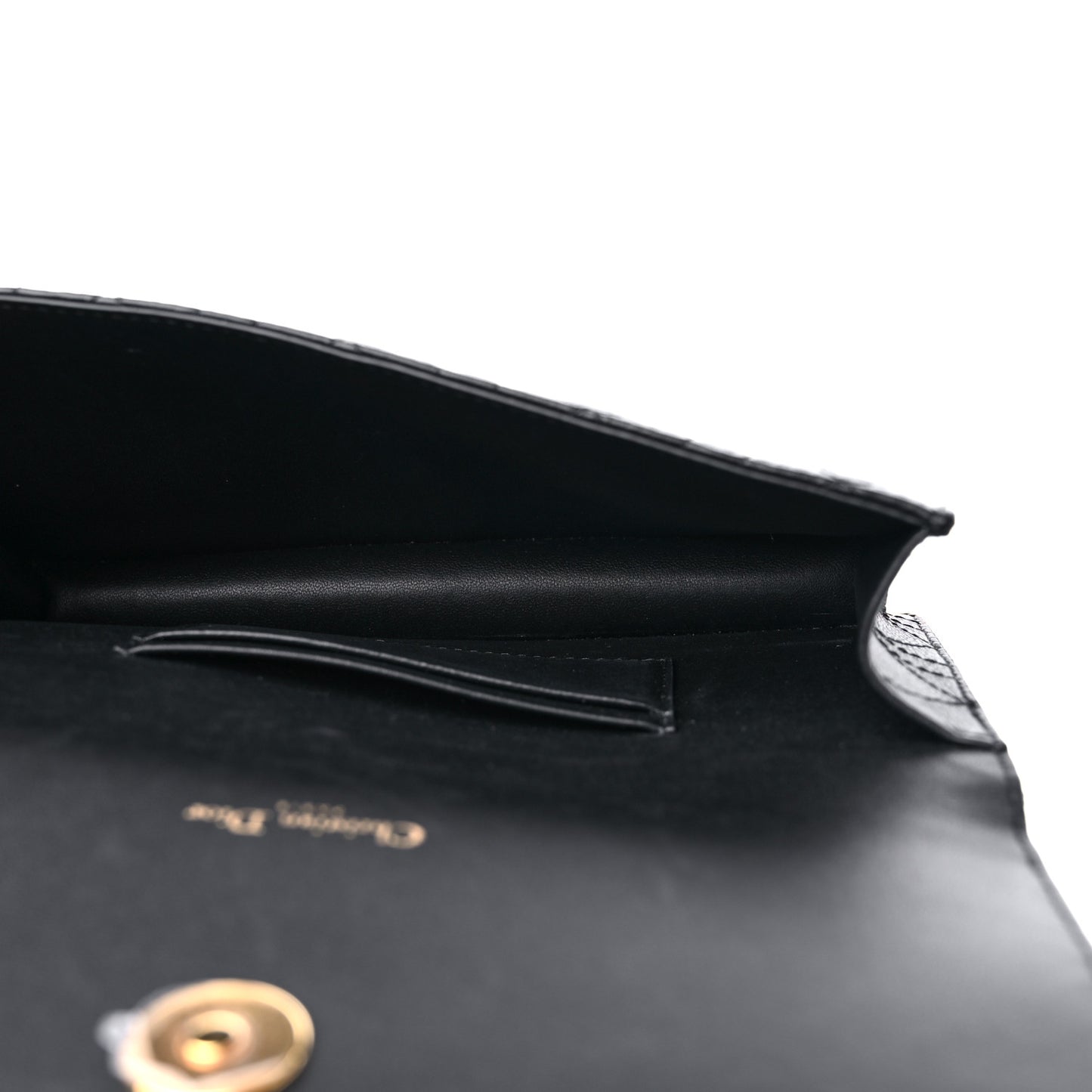 Supple Calfskin Cannage Caro Belt Pouch with Chain Black