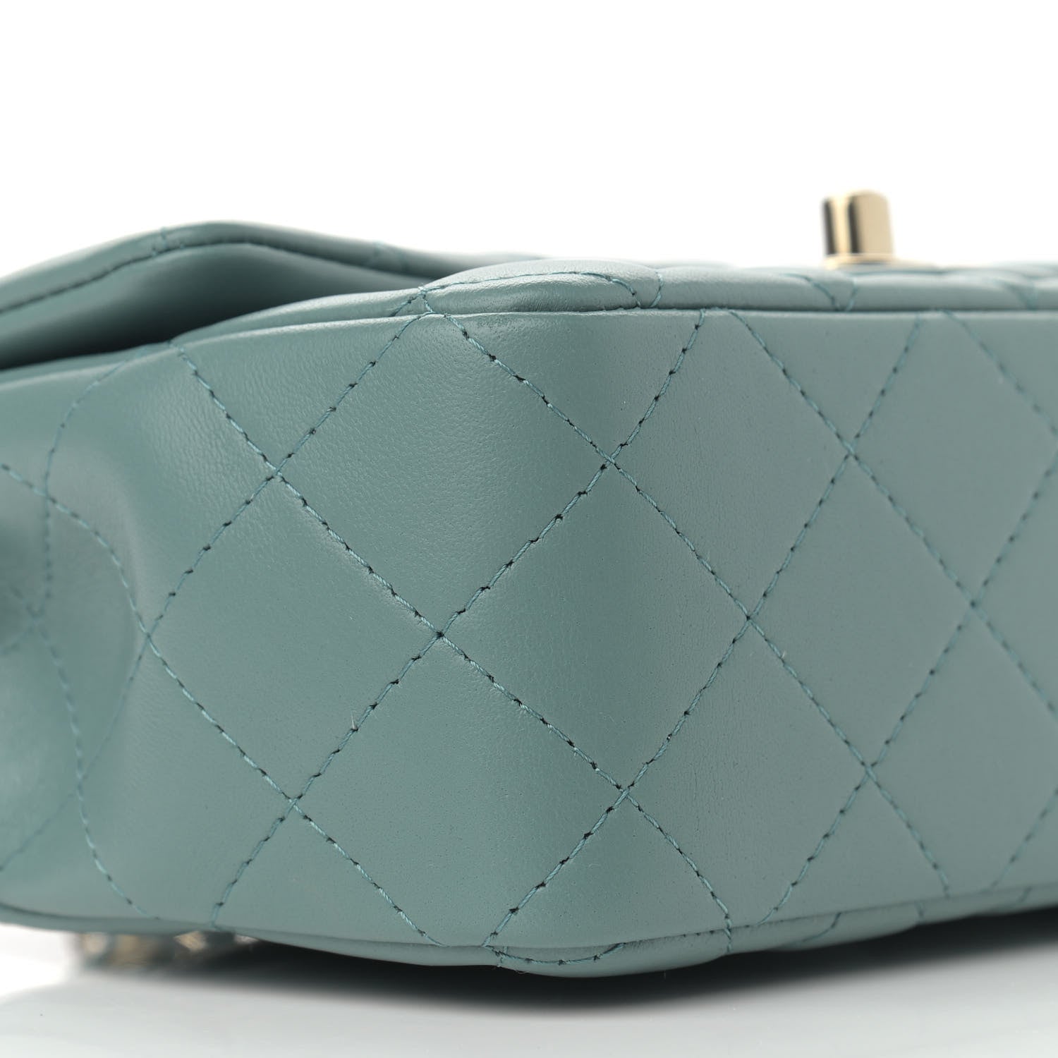 Chanel Lambskin Quilted Mini Rectangular Flap Green 9 of 11