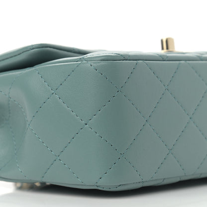 Chanel Lambskin Quilted Mini Rectangular Flap Green 9 of 11