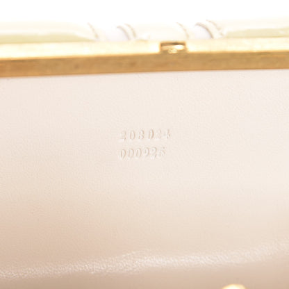 Alexander McQueen Patent Calfskin Britannia Skull Box Clutch White 7 of 7