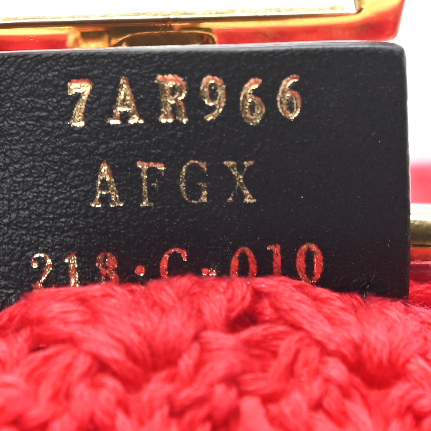Fabric Crochet Baguette Phone Bag Red