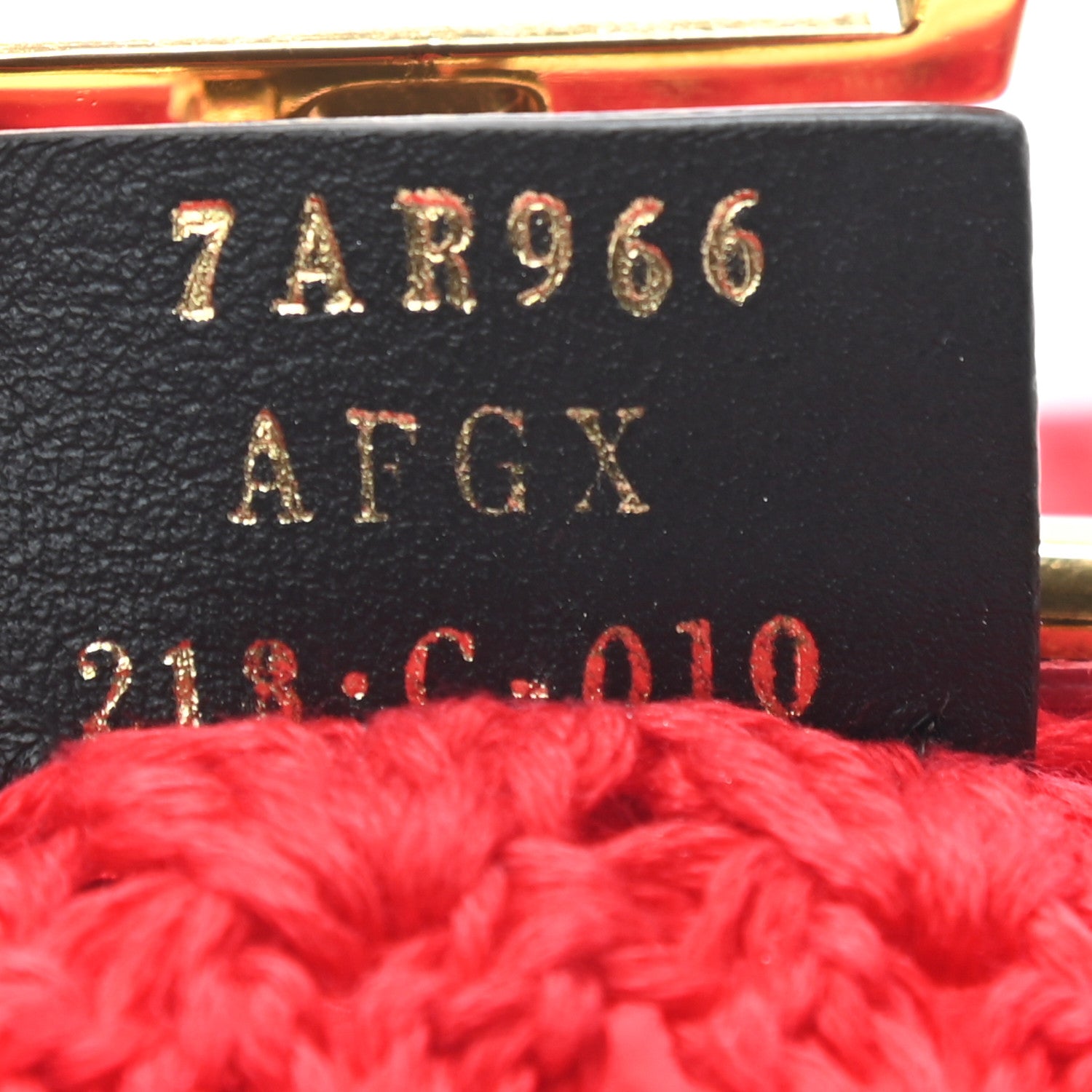 Fendi Fabric Crochet Baguette Phone Bag Red 6 of 7