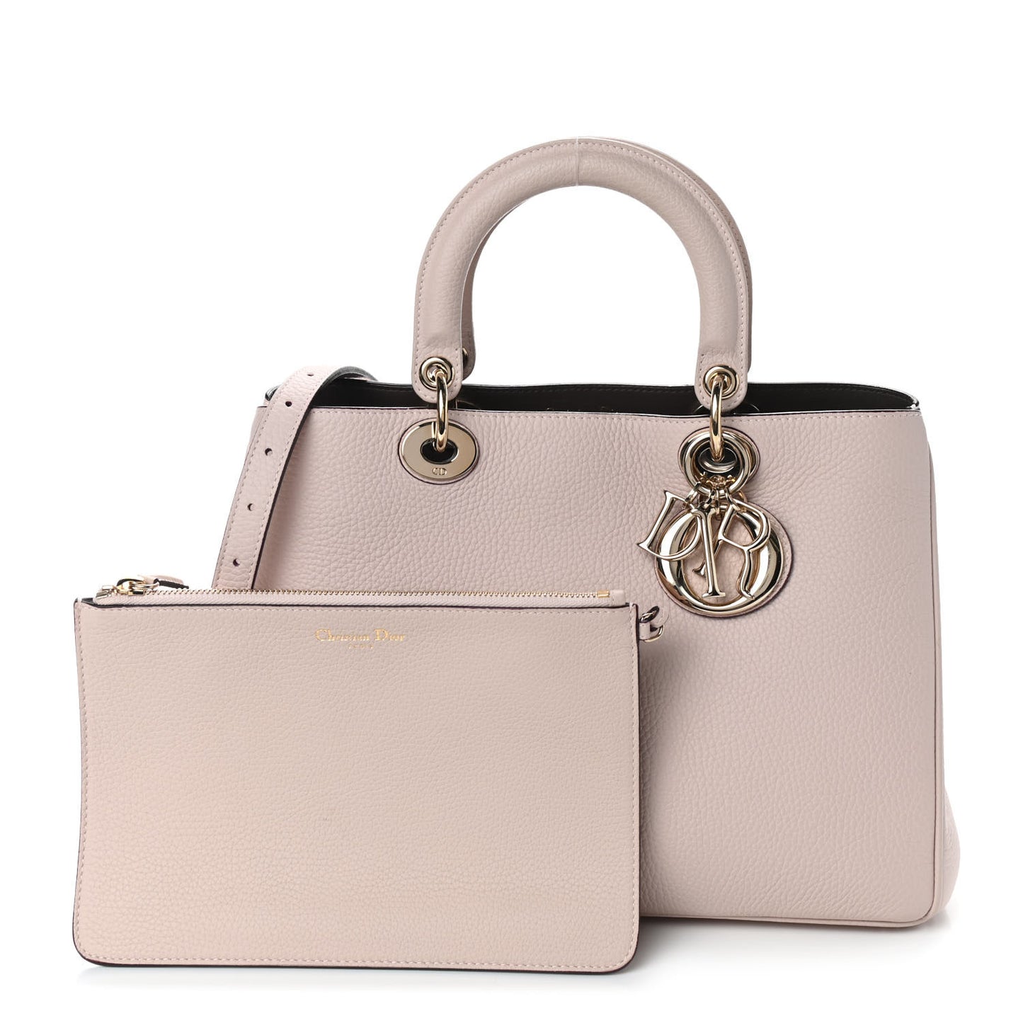Bullcalf Medium Diorissimo Tote Rose Poudre