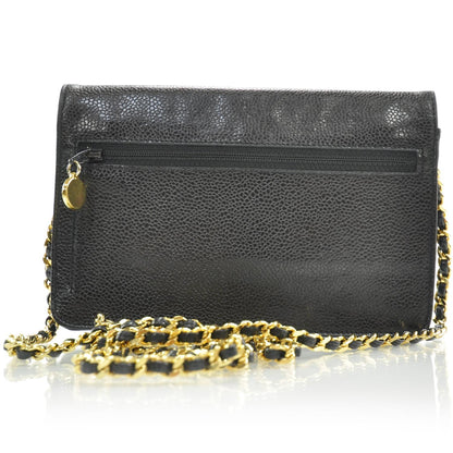 Chanel Caviar Wallet on Chain Black 4 of 9