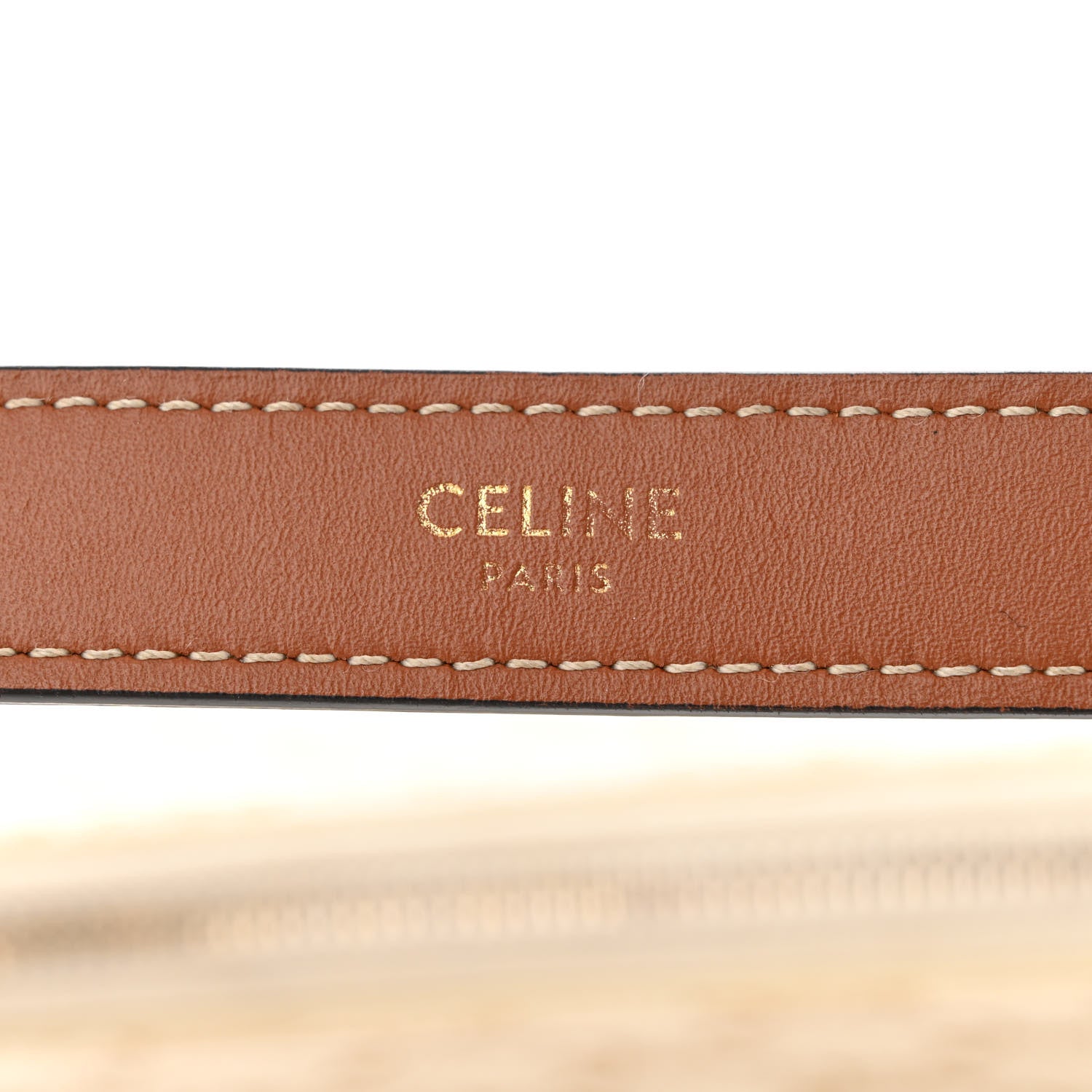 Celine Canvas Calfskin Ava Triomphe Shoulder Bag White 15 of 15