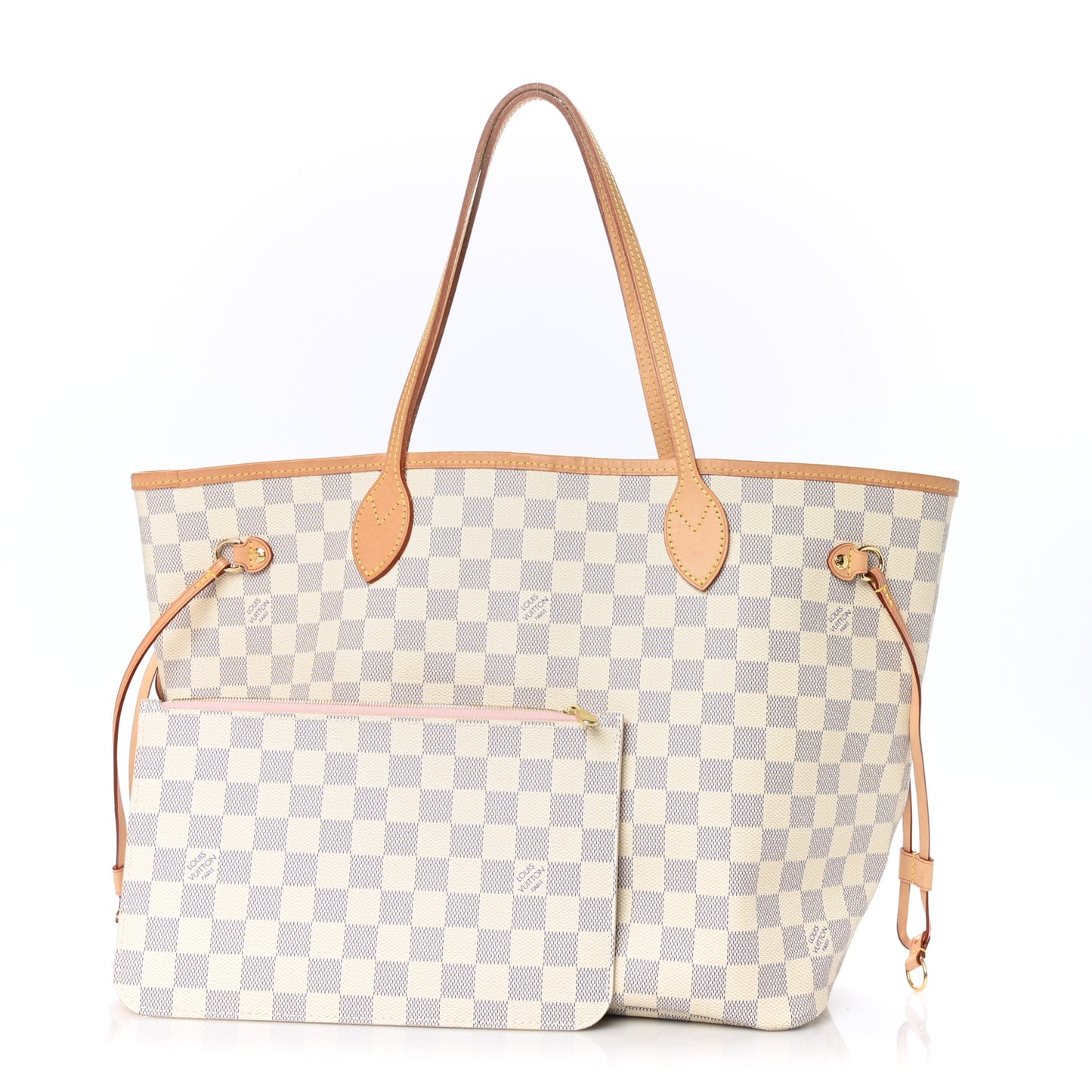 Damier Azur Neo Neverfull MM Rose Ballerine