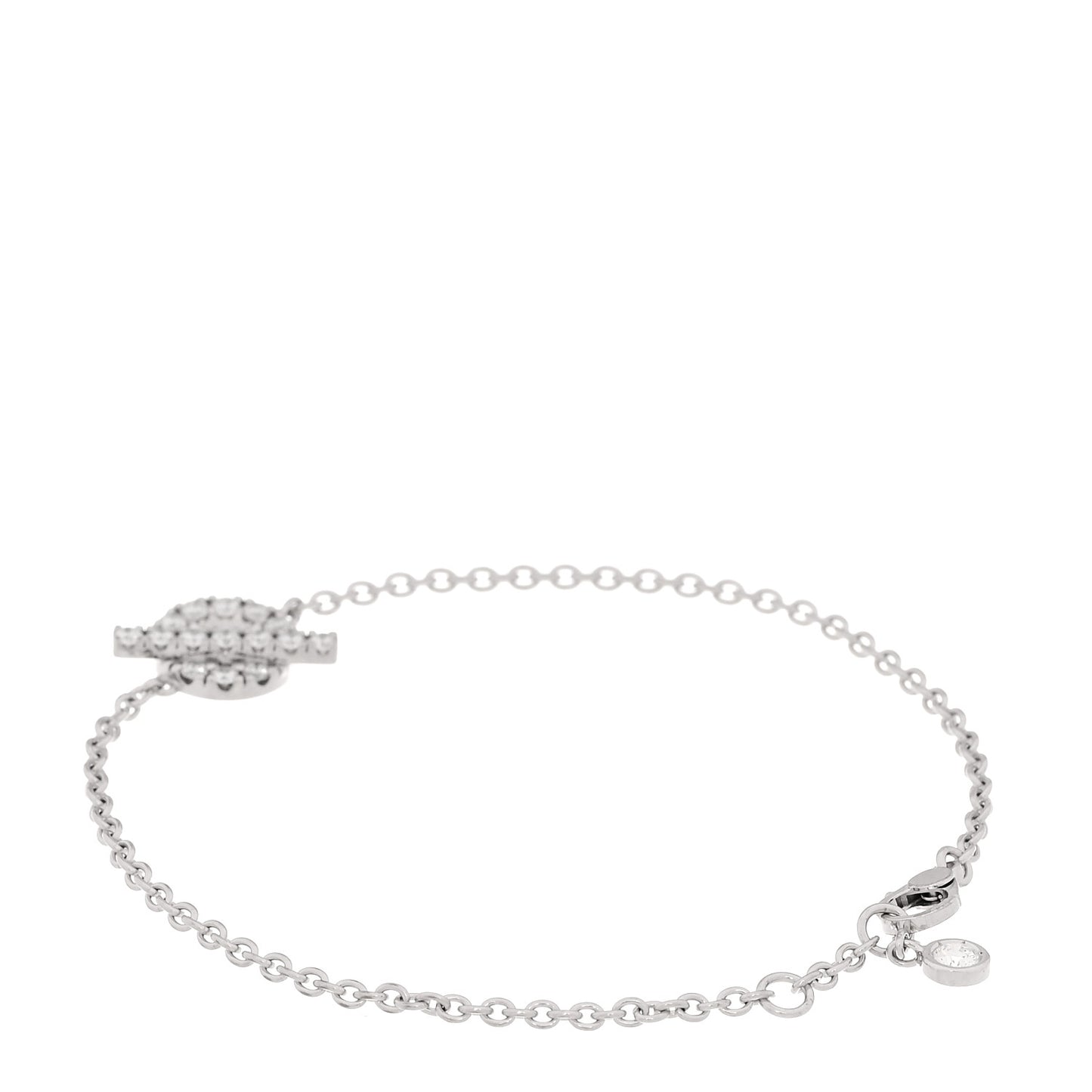 18K White Gold Diamond Finesse Bracelet LG