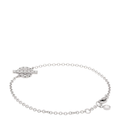 Hermes 18K White Gold Diamond Finesse Bracelet LG 3 of 6