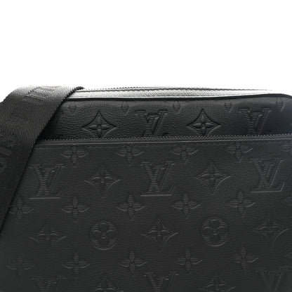 Louis Vuitton Calfskin Monogram Shadow Trio Messenger Black 10 of 12