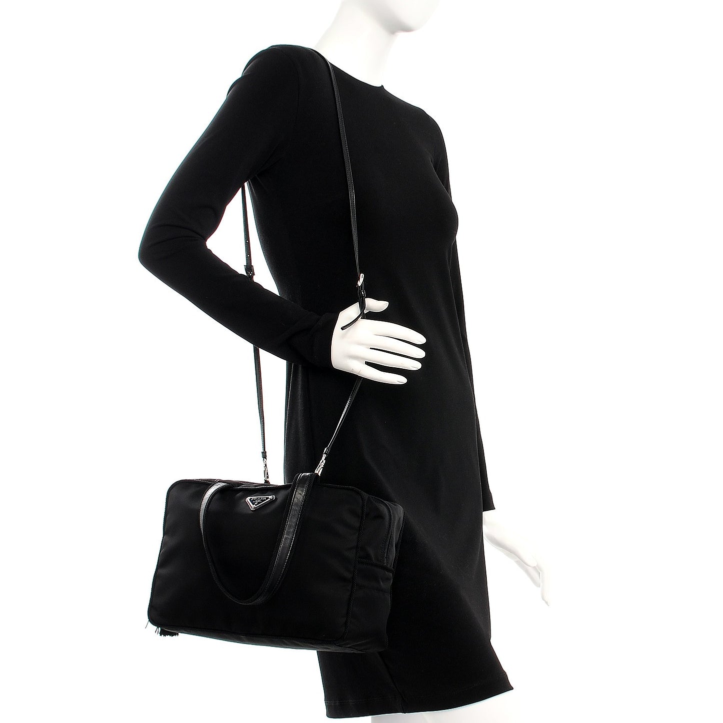 Tessuto Nylon Passama Shoulder Bag Nero Black