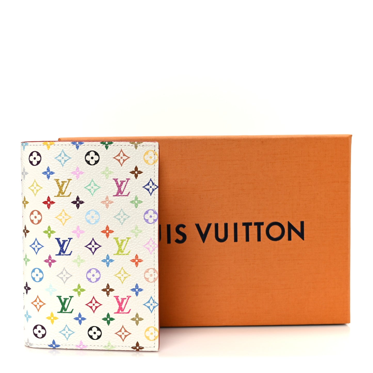 LV X TM Monogram Multicolor Passport Cover White