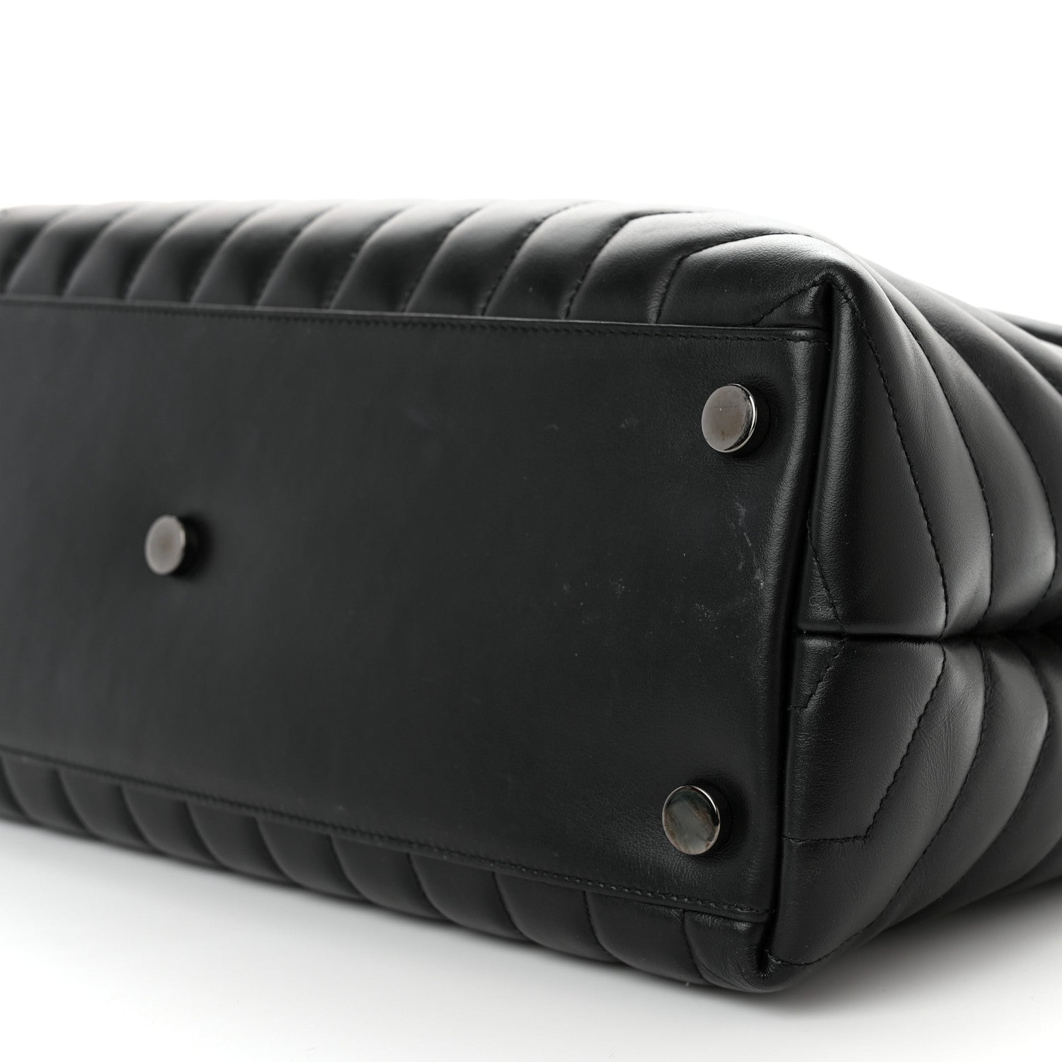 Saint Laurent Calfskin Y Quilted Monogram Monochrome Large Loulou Chain Satchel Black 10 of 21