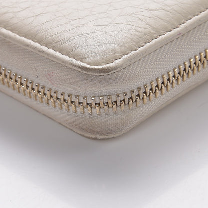 Gucci Pebbled Calfskin Soho Zip Around Wallet Off White 10 of 15