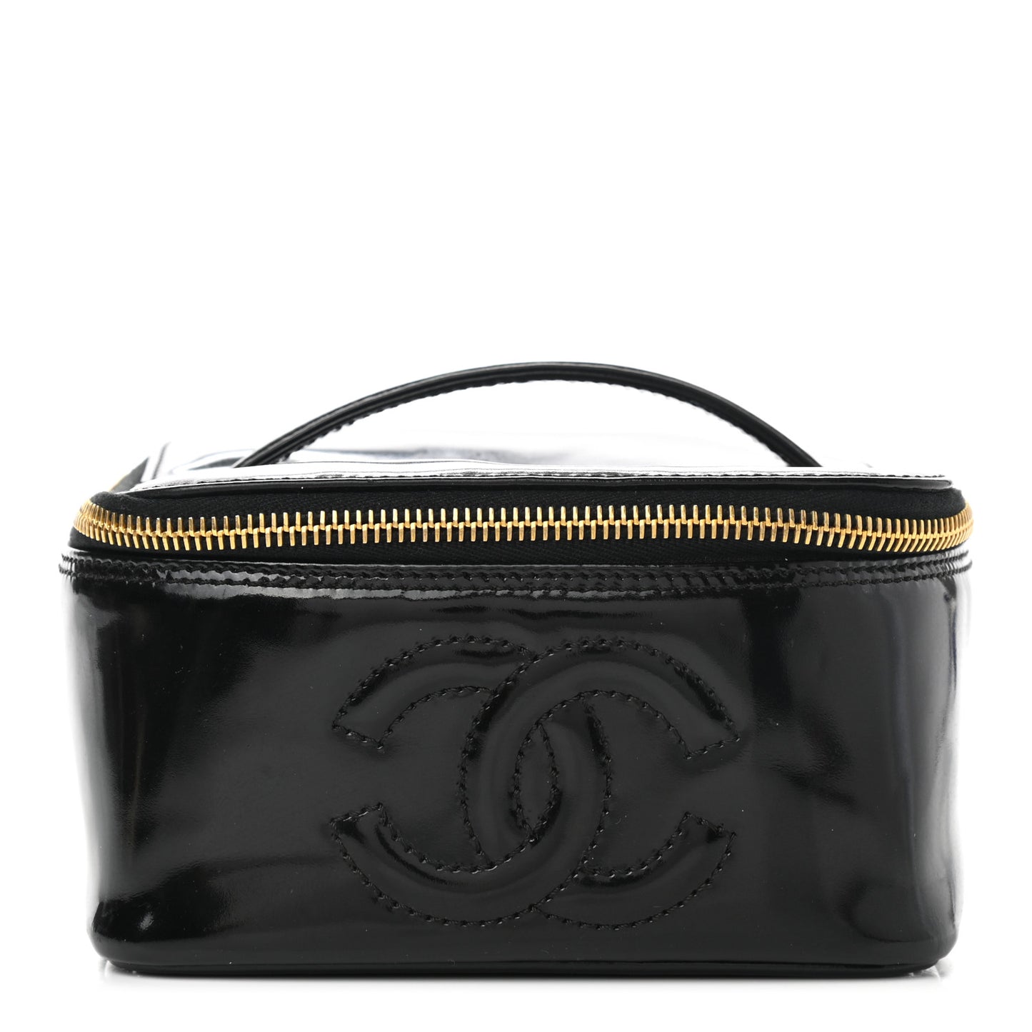 Patent Vanity Cosmetic Case Black