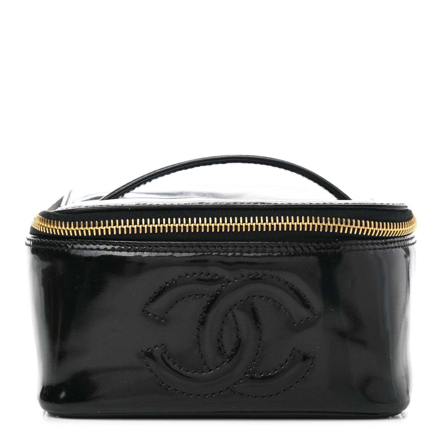 Chanel Patent Vanity Cosmetic Case Black 1 of 12