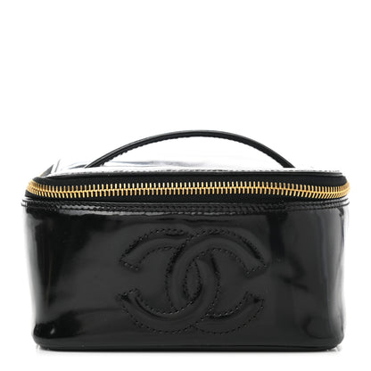Chanel Patent Vanity Cosmetic Case Black 1 of 12