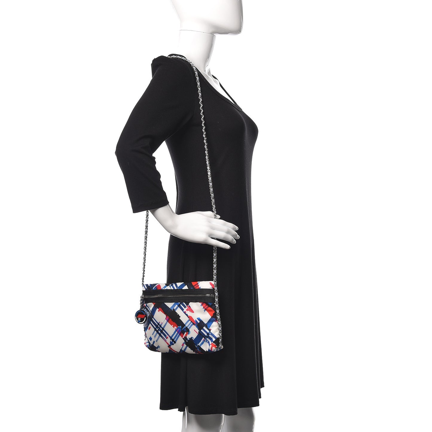 Canvas Printed Airline Crossbody Bag Multicolor