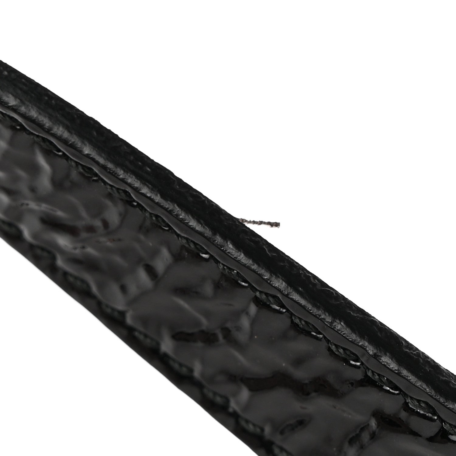 Gucci Skipper Calfskin Enamel GG 15mm Belt 80 32 Black 7 of 10