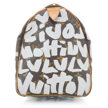 Louis Vuitton Monogram Graffiti Speedy 30 Silver 5 of 10