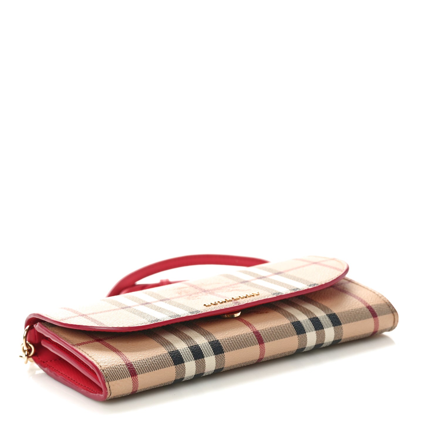 Haymarket Check Henley Wallet On Chain Coral Red