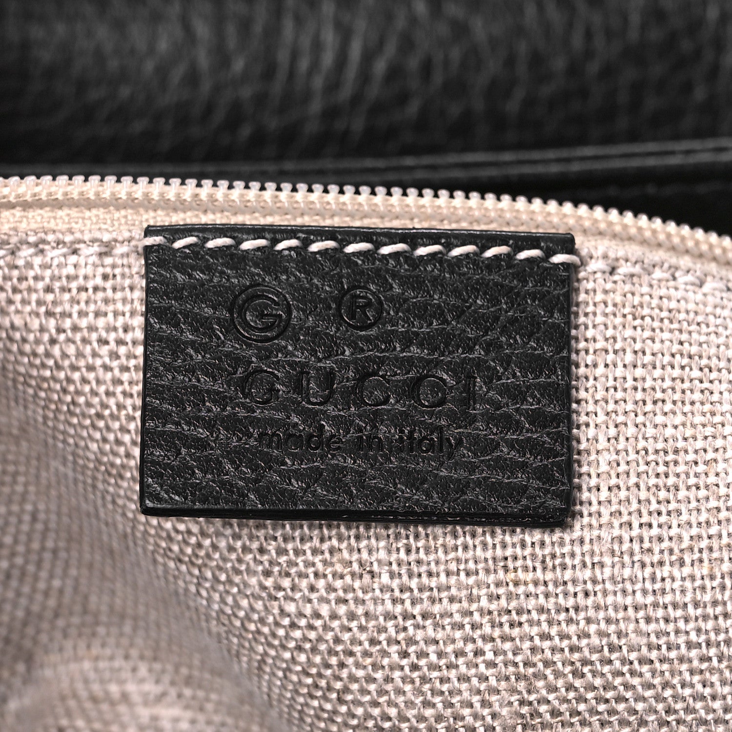 Gucci Dollar Calfskin Medium Interlocking G Top Handle Shoulder Bag Black 6 of 9