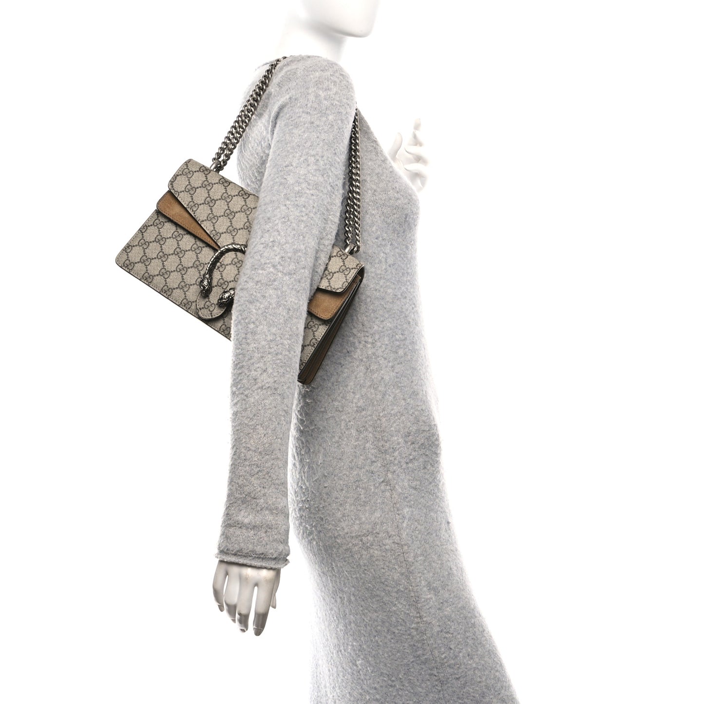 GG Supreme Monogram Small Dionysus Shoulder Bag Taupe