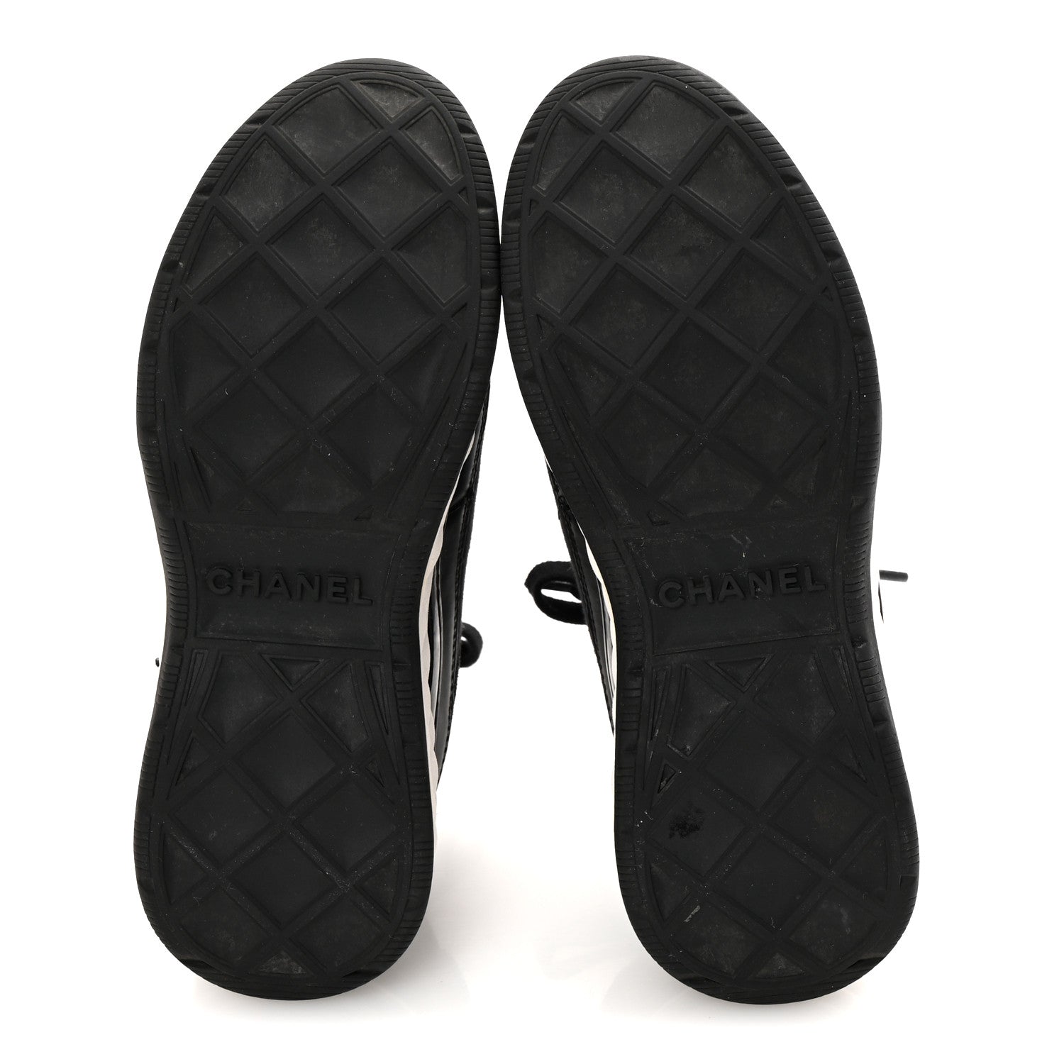 Chanel Velvet Calfskin Mixed Fibers CC Sneakers 36 Black 6 of 10