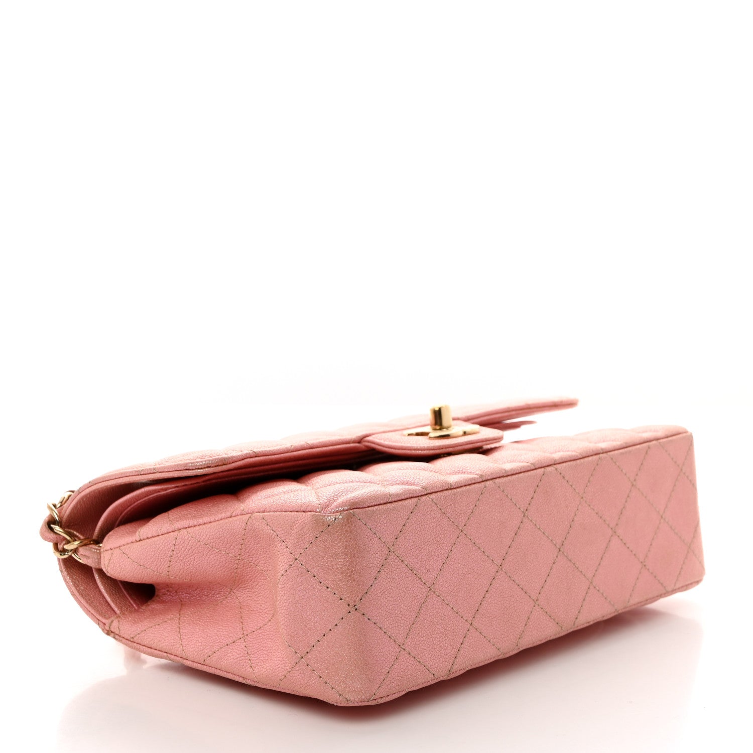 Chanel Iridescent Caviar Quilted Small Double Flap Pink 4 of 10