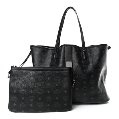 MCM Visetos Large Liz Reversible Shopper Tote Black 1 of 8