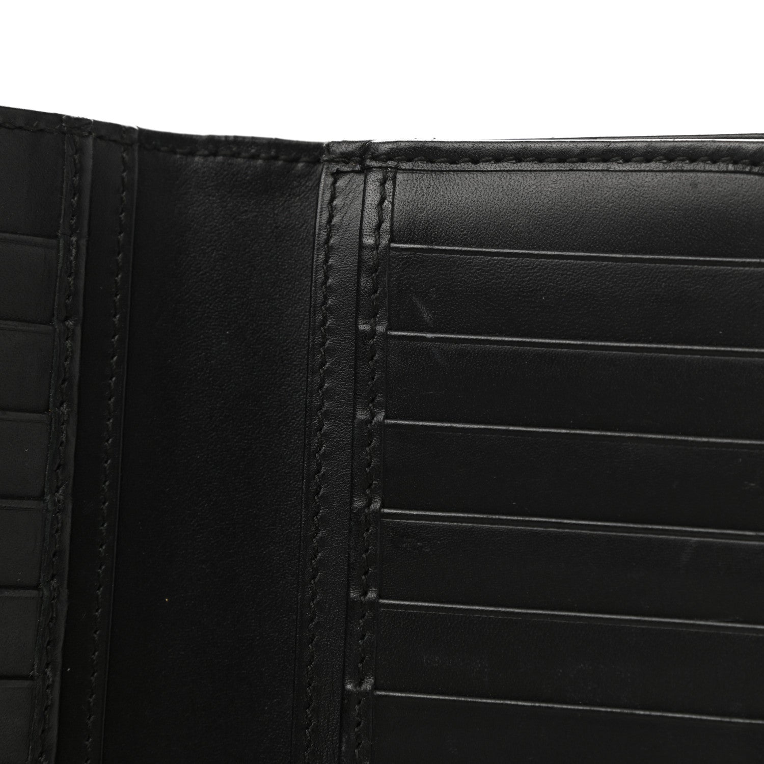 Gucci Calfskin GucciGhost Bi-Fold Long Wallet Black New Acquamarine 7 of 8
