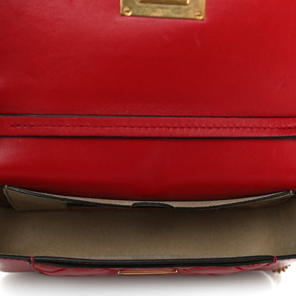 Givenchy Goatskin Quilted GV3 Mini Pocket Convertible Bag Vermillon 5 of 14
