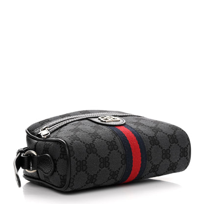 Gucci X BALENCIAGA BB Monogram Web Mini Ophidia Shoulder Bag Black 4 of 10