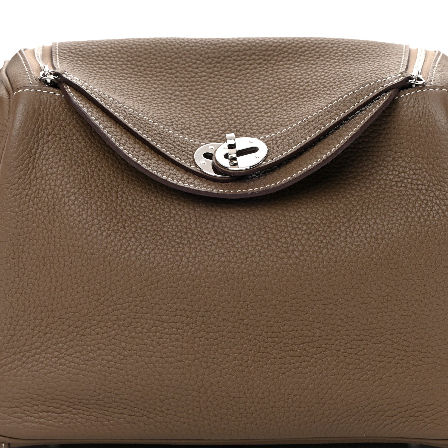 Hermes Taurillon Clemence Lindy 26 Etoupe 8 of 13