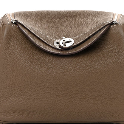 Hermes Taurillon Clemence Lindy 26 Etoupe 8 of 13