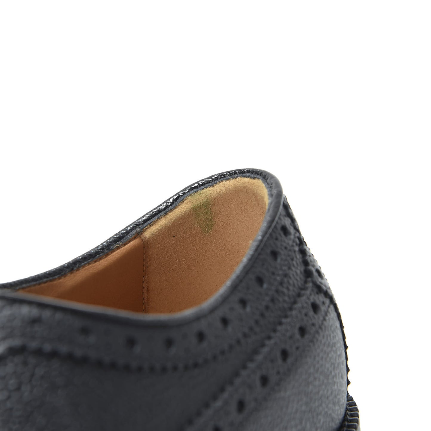 Calfskin Web Mens Queercore Brogue Derby Shoes 7 Black