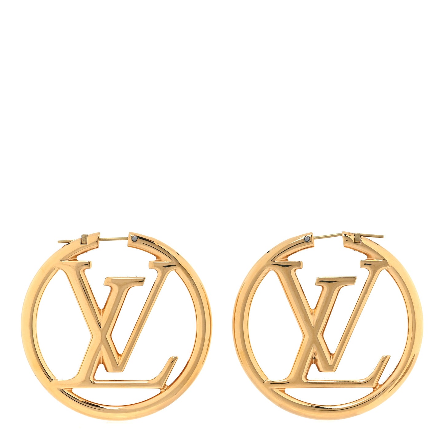 Metal Louise Hoop Earrings Gold