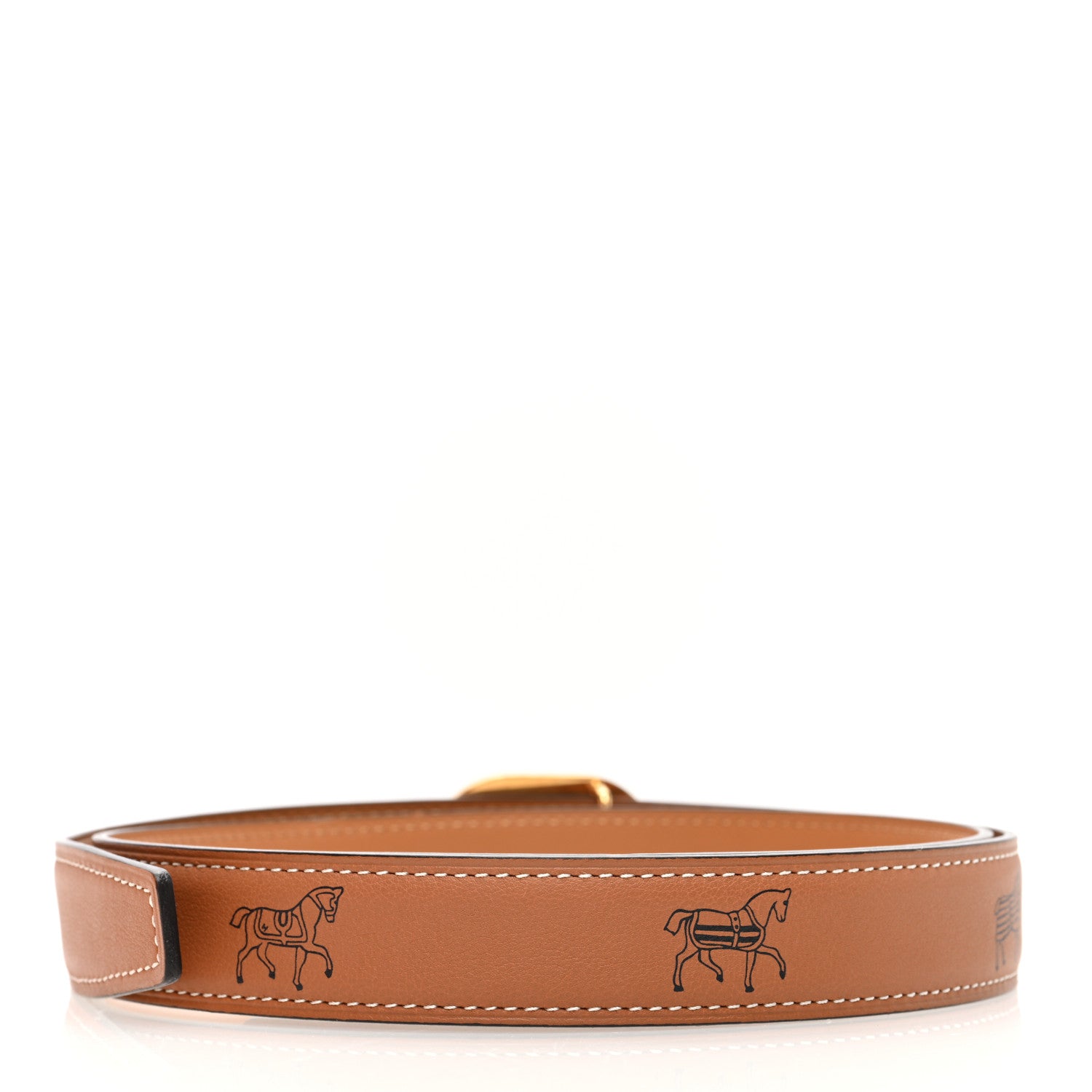 Hermes Swift Printed 24mm Rivage Belt 75 30 Gold 2 of 5